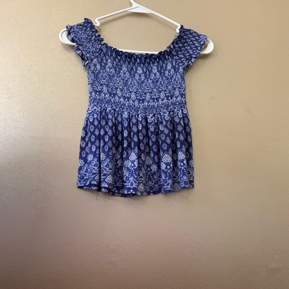 Smocked Off the shoulder shirt